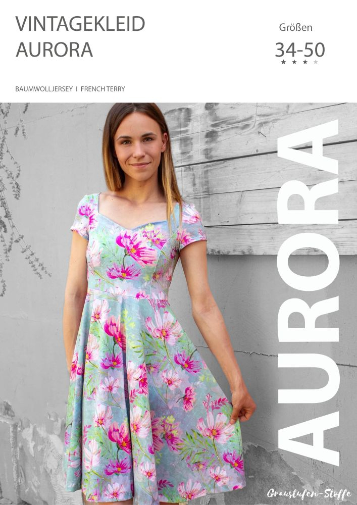 Papierschnittmuster Vintage-Kleid Aurora